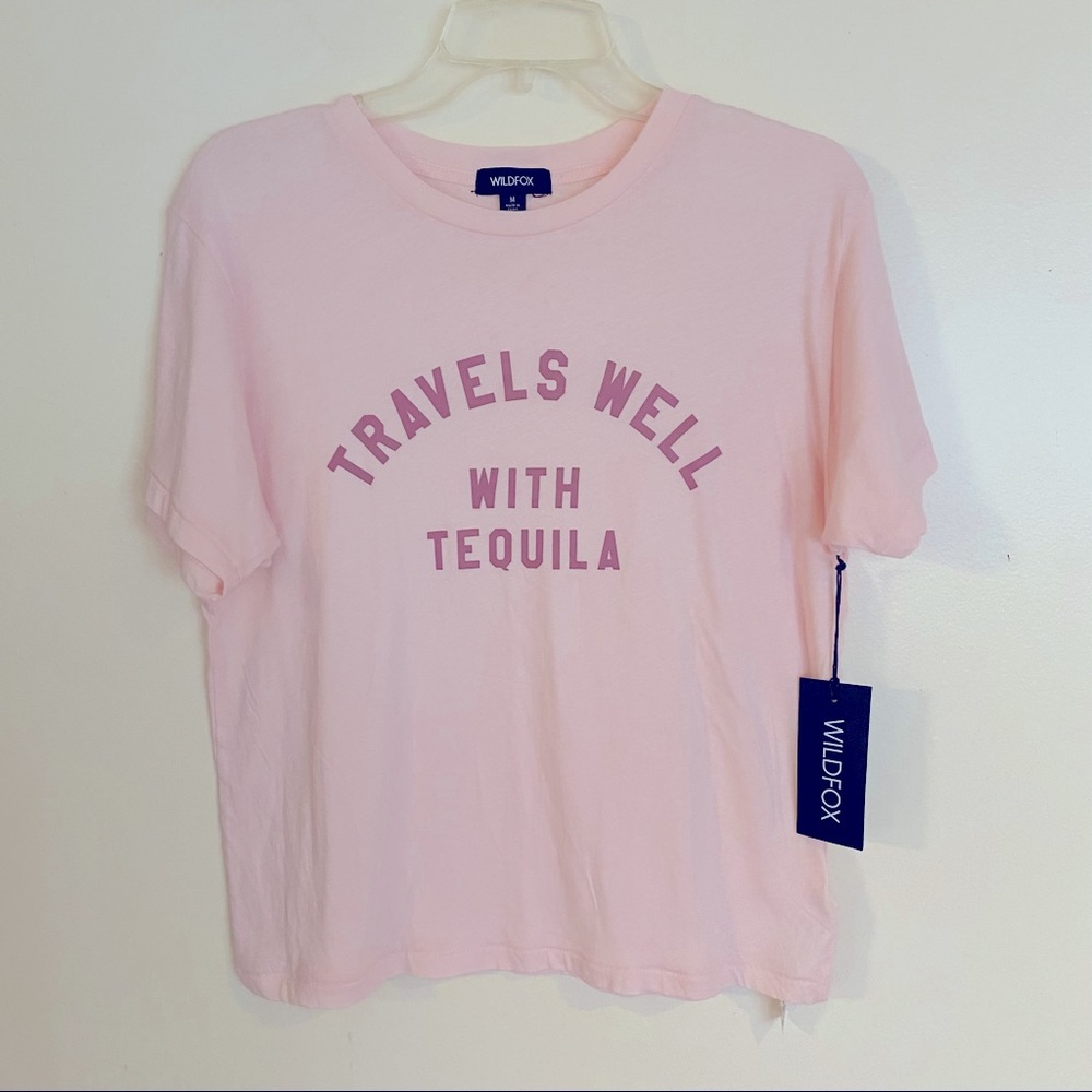NWT Wildfox Travels Well With Tequila Graphic Tee